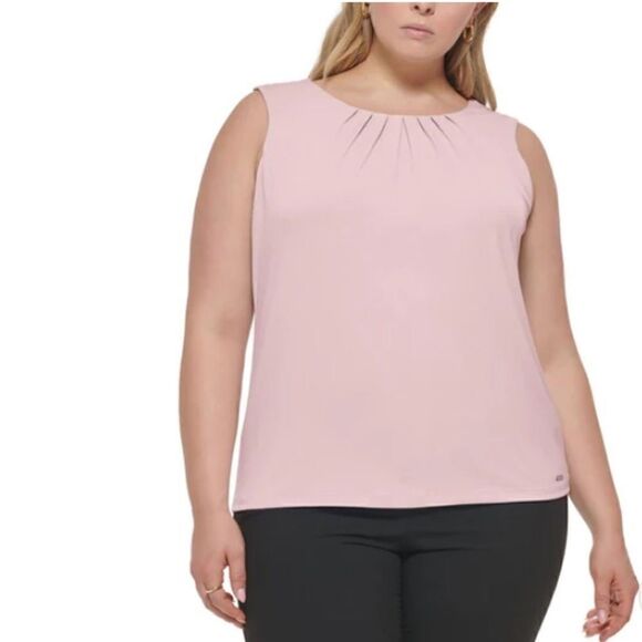 Worthington Pleated Camisole Shell Tank in Light Pink - Picture 1 of 6